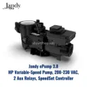 Jandy ePump 3.8 HP Variable-Speed Pump, 208-230 VAC, 2 Aux Relays, SpeedSet Controller