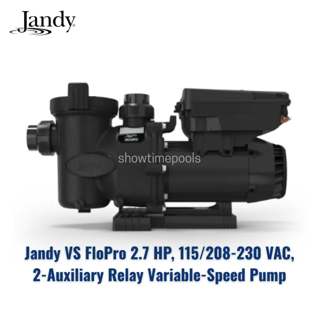 JANDY VS FloPro 2.7 HP, 115208-230 VAC, 2-Auxiliary Relay Variable-Speed Pump