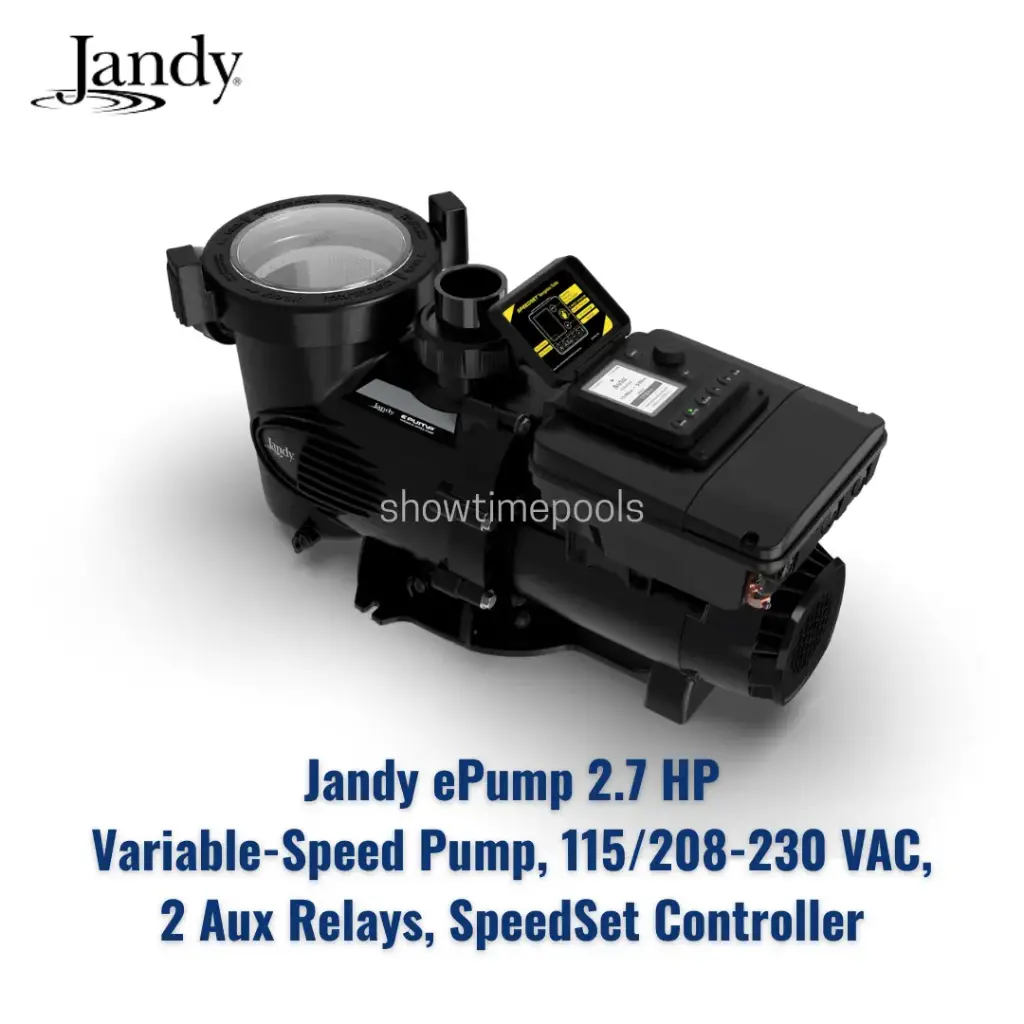 JANDY ePump 2.7 HP Variable-Speed Pump, 115/208-230 VAC, 2 Aux Relays, SpeedSet Controller