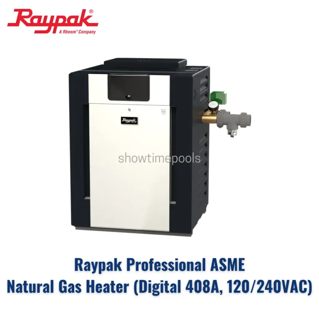 Raypak Professional ASME Natural Gas Heater (Digital 408A, 120/240VAC)