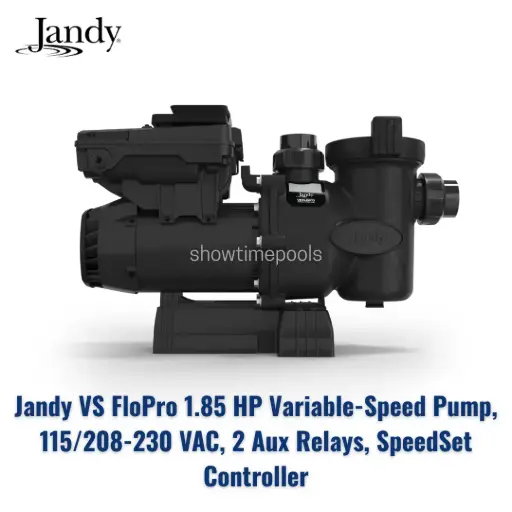JANDY VS FloPro 1.85 HP Variable-Speed Pump, 115/208-230 VAC, 2 Aux Relays, SpeedSet Controller