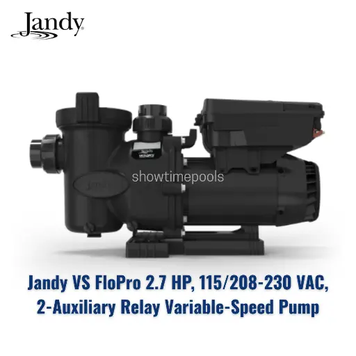 JANDY VS FloPro 2.7 HP, 115208-230 VAC, 2-Auxiliary Relay Variable-Speed Pump