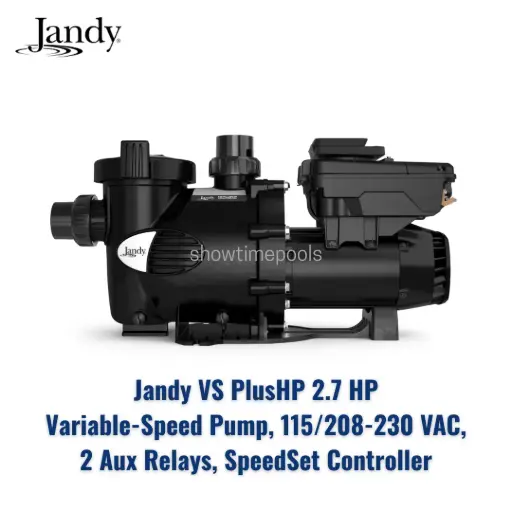 JANDY VS Plus HP 2.7 HP Variable-Speed Pump, 115/208-230 VAC, 2 Aux Relays, SpeedSet Controller