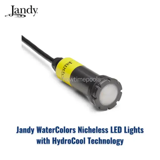 Jandy WaterColors (RGBW 12V, 6W, 100' Cord, 0.5 Amp, 4 1/2" Long) Nicheless LED Lights with HydroCool Technology
